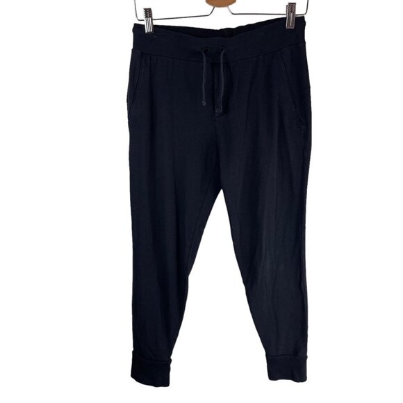Cuyana French Terry Pima Cotton Drawstring Tapered Lounge Pant Black Size XS - Picture 2 of 11